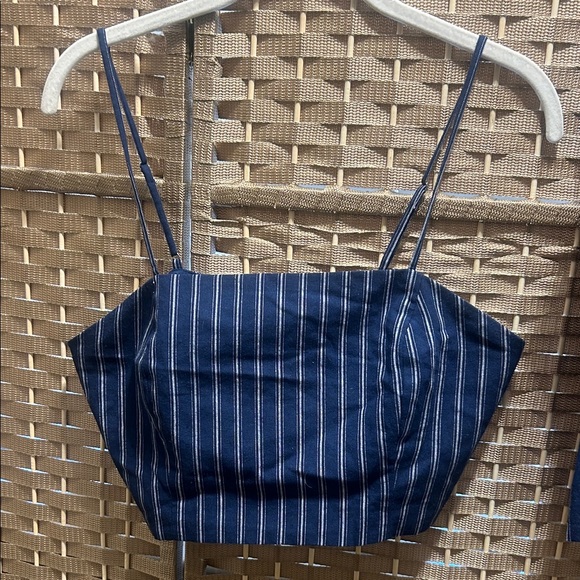 Essue Blue and White Striped Skirt Set - Picture 2 of 8